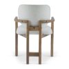 Dining Chairs (Set of 2) Upholstered Arm Chairs, Rubber Wood Accent Chairs - White - Image 11