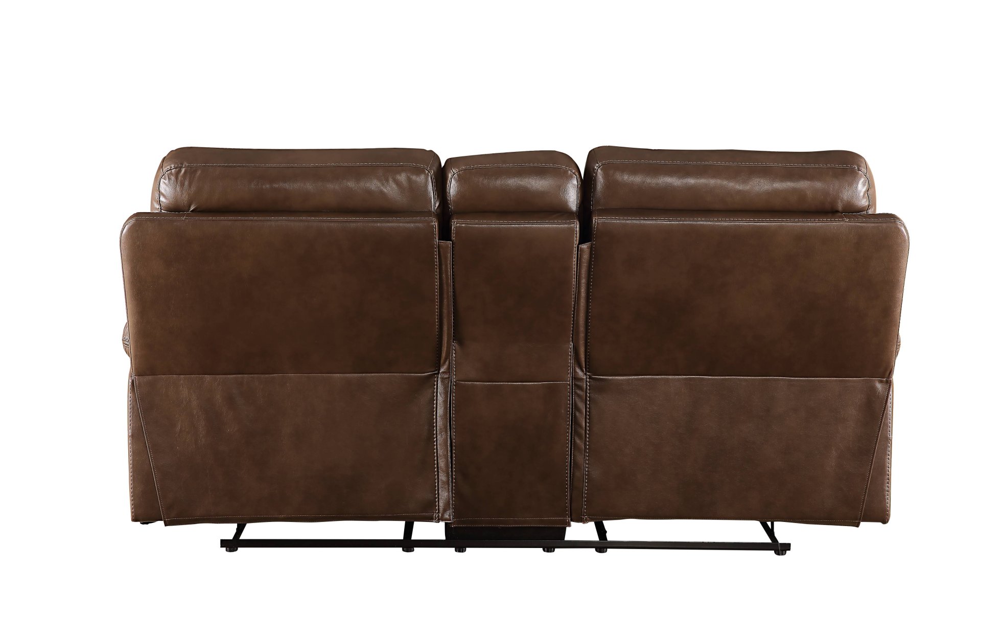 Aashi - Leather Gel Match Recliner Loveseat - Brown - Image 5