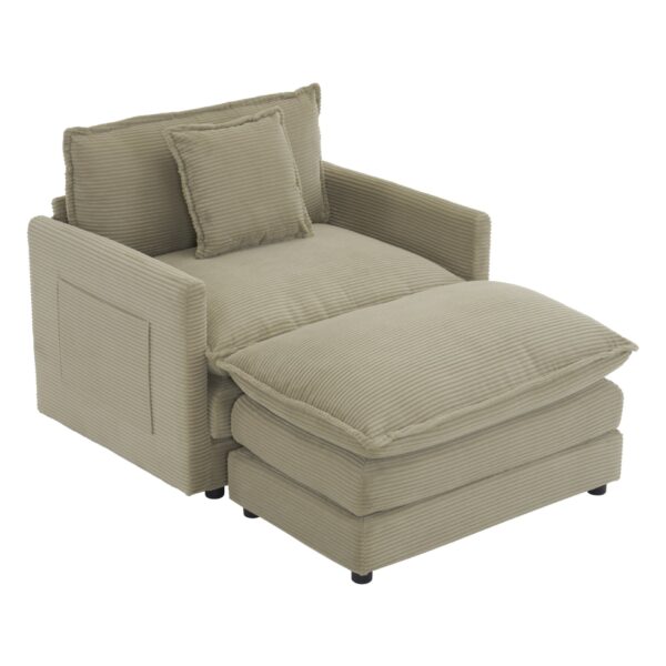 Modern Sofa Modular Sofa Couch Upholstered L - Shape Sectional Sofa With Side Storage Pockets For Living Room - Brown