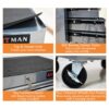7 Drawers Multifunctional Tool Cart With Wheels - Sliver - Image 7