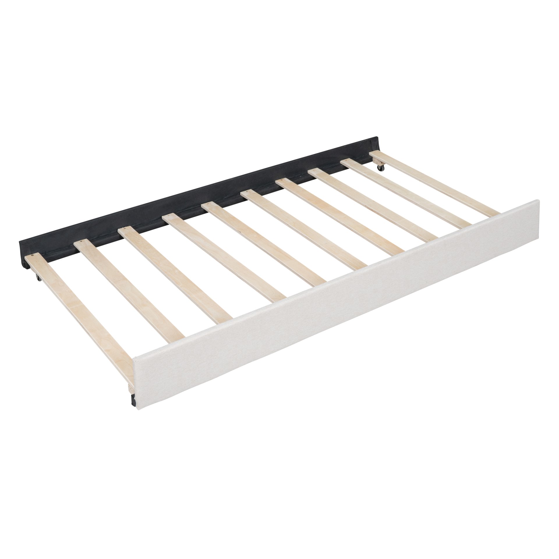 Full Size Upholstered Platform Bed With 2 Drawers And 1 Twin Size Trundle, Classic Headboard Design - Beige - Image 14