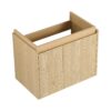 Modern 24" Bathroom Vanity With Ceramic Basin, Wall Mounted Floating Sink Combo, Wooden Storage Cabinet - Oak - Image 18