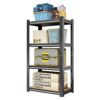 4 Layer Storage Rack, Adjustable Height Shelf, Suitable For Kitchen, Garage - Black - Image 4