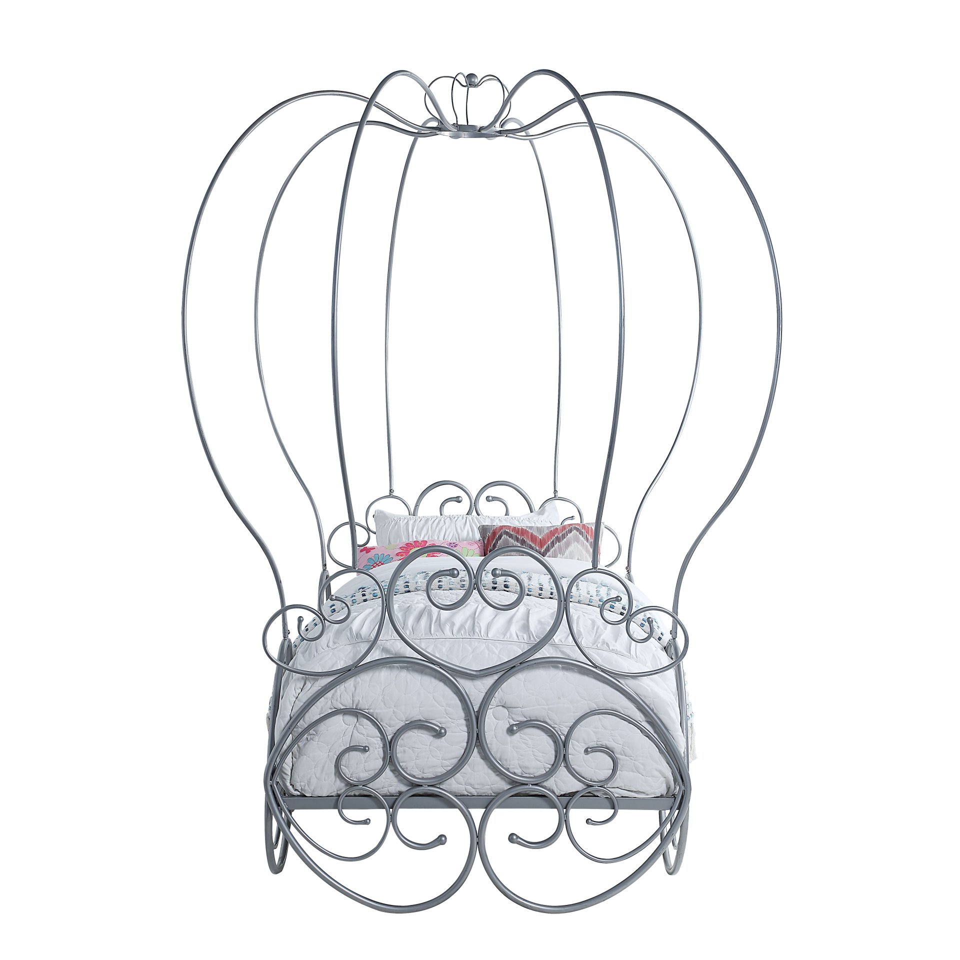 Priya - Twin Bed With Canopy - Silver - Image 2