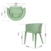 Milan - Outdoor Dining Chair (Set of 2) - Green - Image 3
