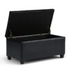 Sienna - Storage Ottoman Bench - Midnight Black - Image 2