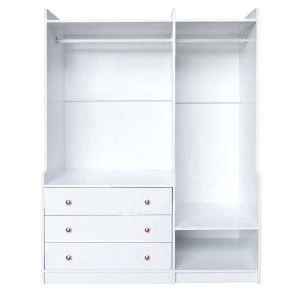 Open Wardrobe Storage For Bedroom - White
