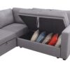 Sectional Sofa Bed - Gray - Image 6