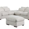 Tatman - Linen Blend Sectional With 2 Ottomans - Beige - Image 6