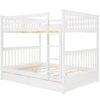 Full Over Full Bunk Bed With Ladders And 2 Storage Drawers - White - Image 3