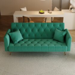 Convertible Double Folding Living Room Sofa Bed - Green