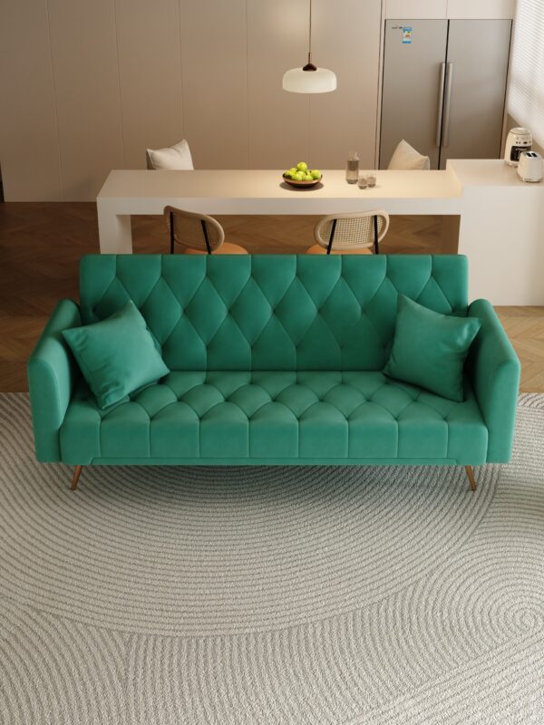 Convertible Double Folding Living Room Sofa Bed - Green