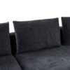 Modern L Shaped Sectional Sofa With Chenille Upholstery And Wooden Storage - Black - Image 20