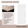 Bathroom Wall Mounted Storage Rack With Float Mounting Design, Durable Plywood - Glossy White - Image 7