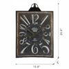 Large Vintage Rectangular Wall Clock With Numerals, Home Decor Accent Clock - White / Black - Image 6