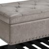 Lomond - Storage Ottoman Bench - Distressed Gray Taupe - Image 7