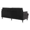 Mid Century Modern Chenille Fabric Loveseat Sofa With Brown Wood Feet, 2 Seat Upholstered Couch For Living Room Or Bedroom - Black - Image 15