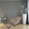 Living Room Sofa Single Chair And Ottoman, Modern Multi-Function Fabric Living Room Sofa Lounge Chair Bed And Stool. Soft Leisure Single Chair Adjustable Into 5 Angles With Sofa Bed - Gray - Image 10