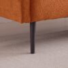 Modern Lamb Wool Sofa With Decorative Throw Pillows For Small Spaces - Orange - Image 11