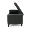 Contemporary Storage Ottoman With Tufted Top - Dark Gray - Image 8