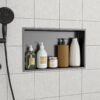 21" X 13" Stainless Steel Shower Niche With Corrosion Resistance - Gunmetal Black - Image 2