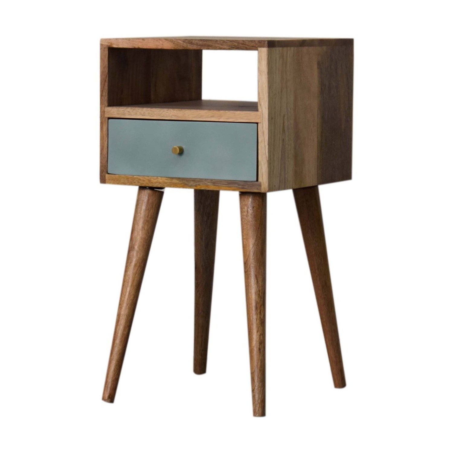 Mini Painted Bedside Table - Lake Green - Image 17