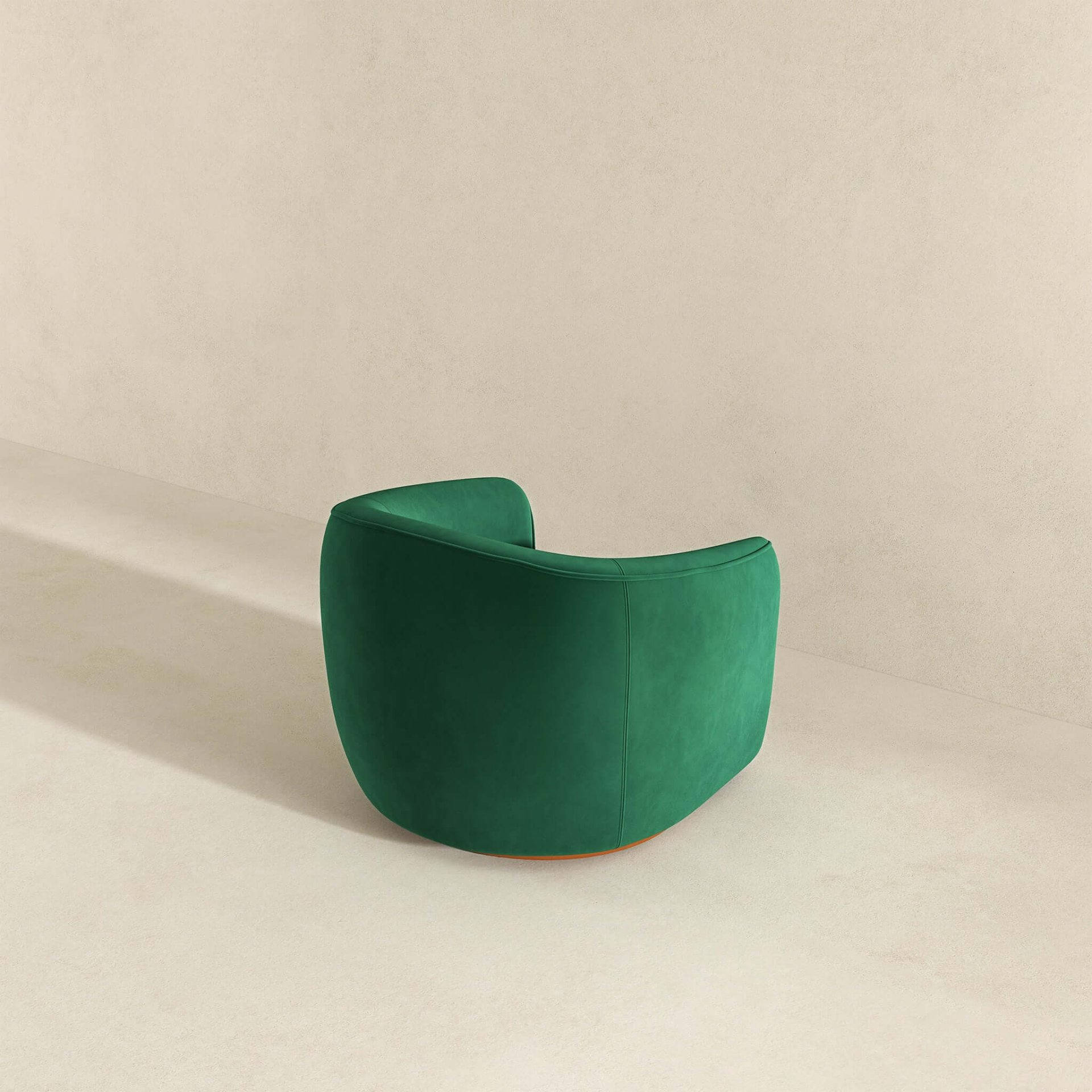 Elise - Mid-Century Modern Swivel Chair - Dark Green - Image 7