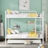 Full Over Full Metal Bunk Bed With Trundle - White - Image 16