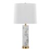 Marabella - Contemporary Marble Table Lamp (Set of 2) - Brass / White - Image 2