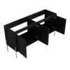 Minimalist Freestanding Bathroom Vanity Cabinet With Soft Close Doors - Dark Oak - Image 15