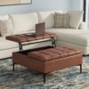 Laura - Lift Top Storage Ottoman - Brown - Image 5