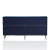 Modern Lacquered 4 Door Wooden Cabinet Sideboard Buffet Server Cabinet Storage Cabinet, For Living Room, Entryway, Hallway, Office, Kitchen And Dining Room - Navy Blue - Image 12