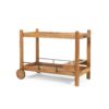 Bar Cart With Wine Bottle Holders, - Black - Image 7