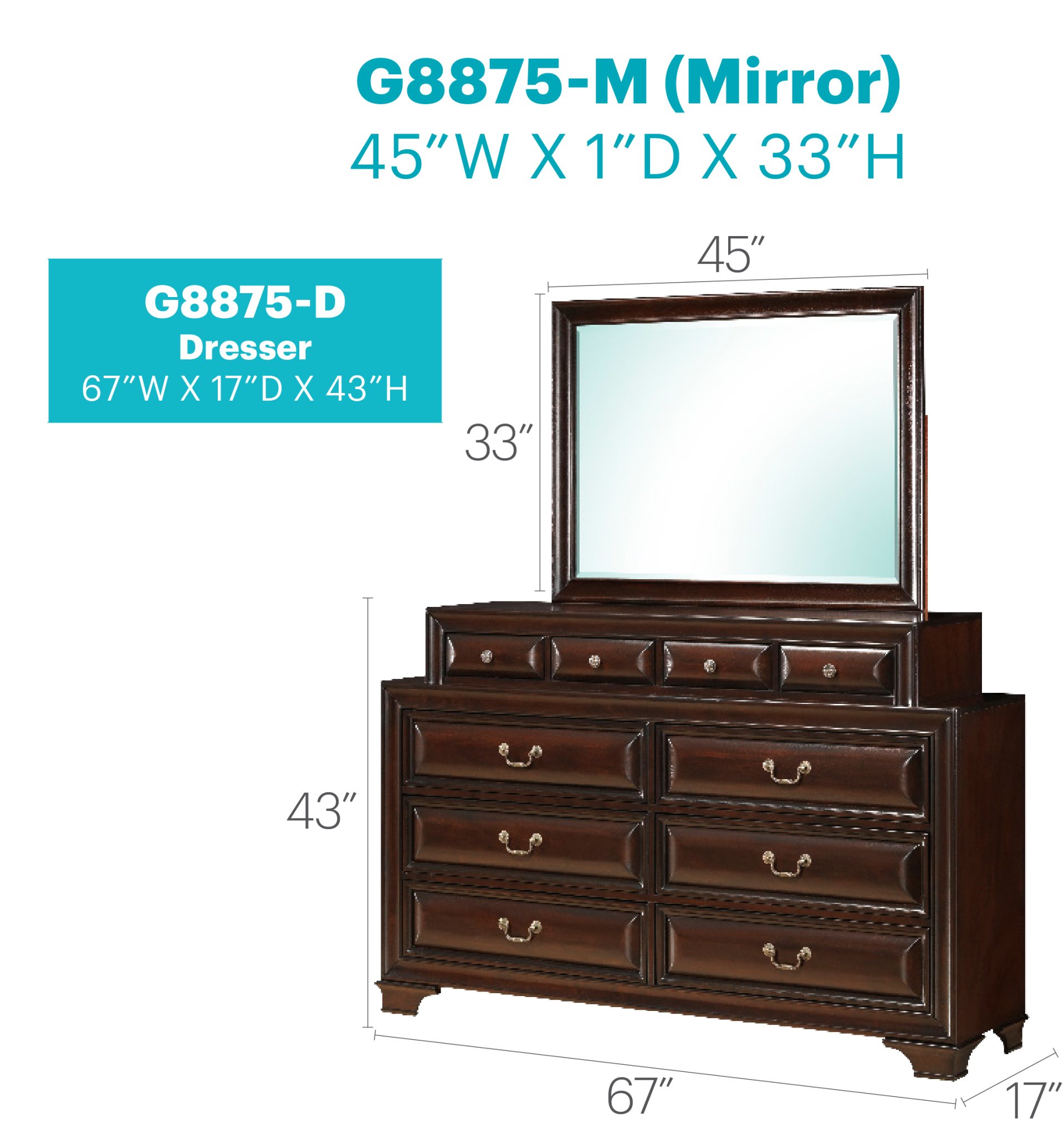 Lavita - Dresser - Cappuccino - Image 2
