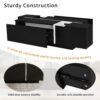 Extendable Coffee Table, Coffee Table With 2 Hidden Storage Space And 2 Drawers For Living Room - Black - Image 7