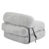 Latina - Indoor Foldbable Bean Bag Lounge Chair - Light Gray - Image 7