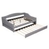 Full Long Size Daybed With LED Belt And Trundle - Gray - Image 12