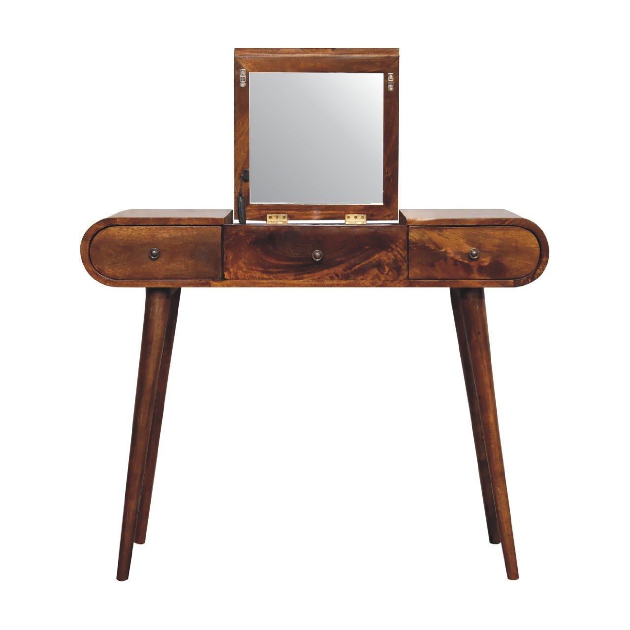 Mirror Dressing Table - Chestnut - Image 9