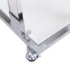Glass Side Table, Acrylic End Table, Glass Top C Shape Square Table With Metal Base For Living Room, Bedroom, Balcony Home And Office - Chrome - Image 17