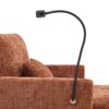 Multifunctional Chenille Recliner Sofa With Storage And Phone Bracket For Living Room Or Bedroom - Orange - Image 21