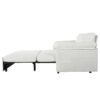 Modern Convertible Sleeper Sofa Bed With Pull Out Queen Design, Side Storage & Thick Cushions Chenille Loveseat For Living Room Or Bedroom 3 In 1 Function - Beige - Image 19
