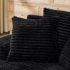 Modern Velvet Fabric Single Lazy Sofa Lounge Chair, Indoor Use - Black - Image 6