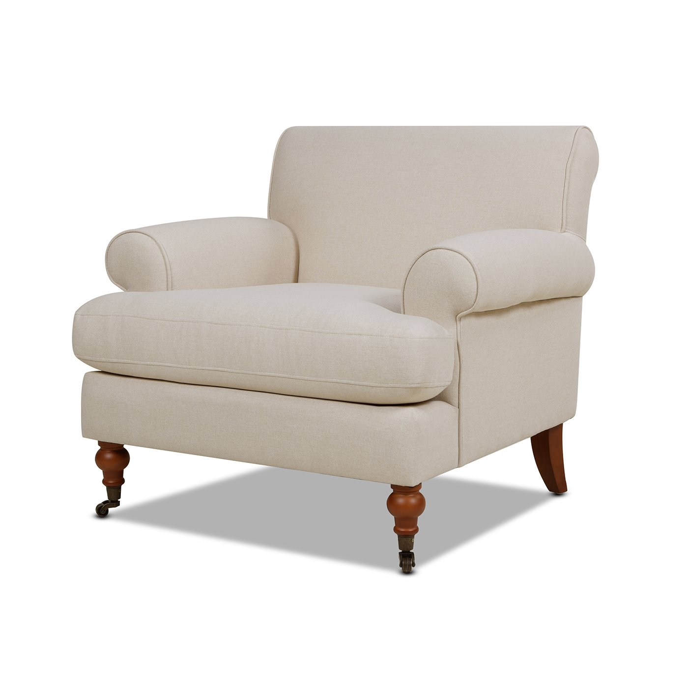 Alana Lawson - Accent Arm Chair Metal Casters - Sky Neutral Beige - Image 5