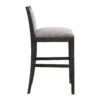 Bar Stools (Set of 2), Rubber Wood Frame, Retro Bar Chairs Suitable For Kitchen Island - Black / Gray - Image 8
