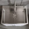 24" Stainless Steel Washing Sink With Faucet Hoses And Drain Head Only (Update) - Silver - Image 3