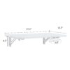 Laundry Room Folding Table Wall Mounted Folding Table For Small Spaces, Fold Down Desk, Workbench, Addition To Garage & Shed - White - Image 3