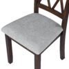 3 Piece Kitchen Dining Set With Drop Leaf Dining Table And 2 Dining Upholstered Chairs, Dining Room Set For Small Places - Brown - Image 19