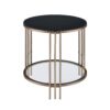Abisha - Sintered Stone Top & Champagne End Table - Black - Image 2