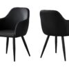 Dining Chair, Side, Upholstered For Dining Room (Set of 2) - Black - Image 15