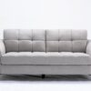 Callie - Woven Fabric Living Room Sofa, Loveseat, Chair (Set of 3) - Light Gray - Image 5